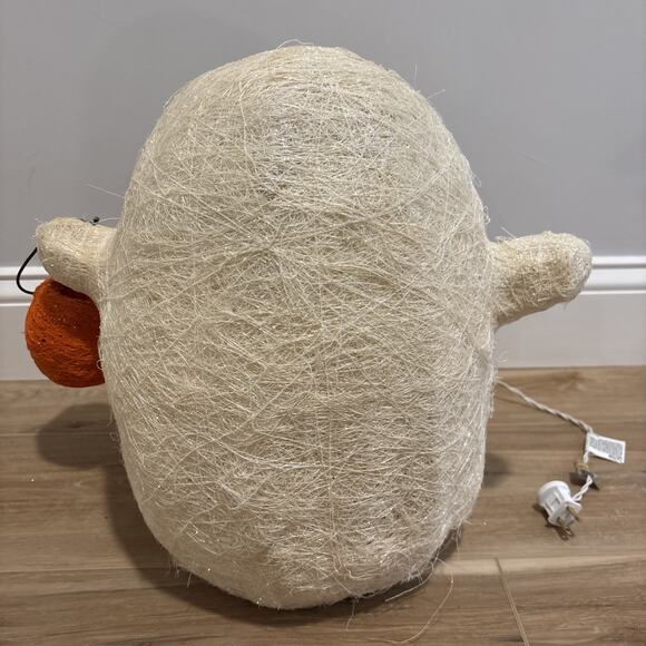 Halloween Light Up White Ghost With Pumpkin Basket Tested & Works 14x17” - Picture 6 of 14